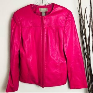 Liz Claiborne | Pink Leather Jacket